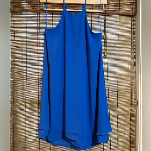 Pink Rose Vibrant Blue Mini Dress 💕 - Picture 5 of 8